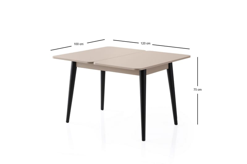Dolcer Ruokapöytä 100 cm Suorakulmainen - Ruskea - Huonekalut - Pöytä & ruokailuryhmä - Ruokapöydät & keittiön pöydät