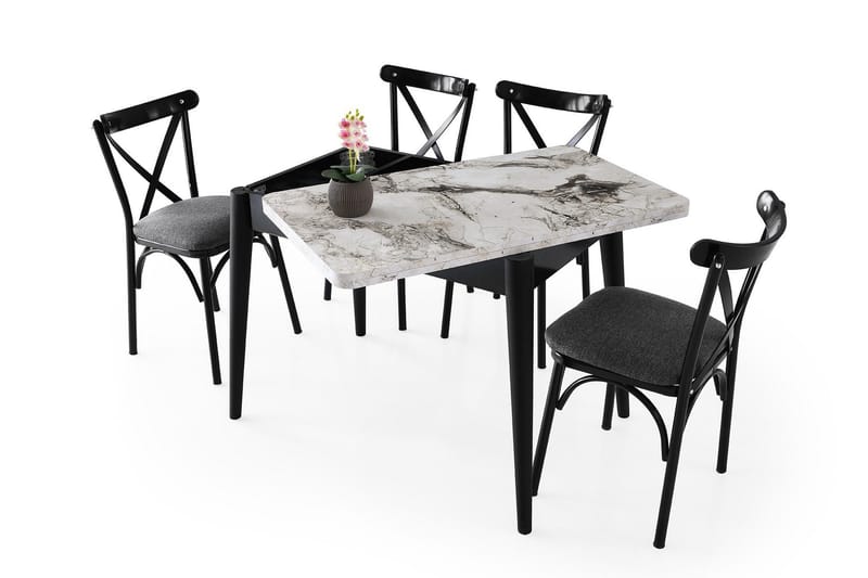 Dolcer Ruokapöytä 100 cm Suorakulmainen - Valkoinen Marmori - Huonekalut - Pöytä & ruokailuryhmä - Ruokapöydät & keittiön pöydät