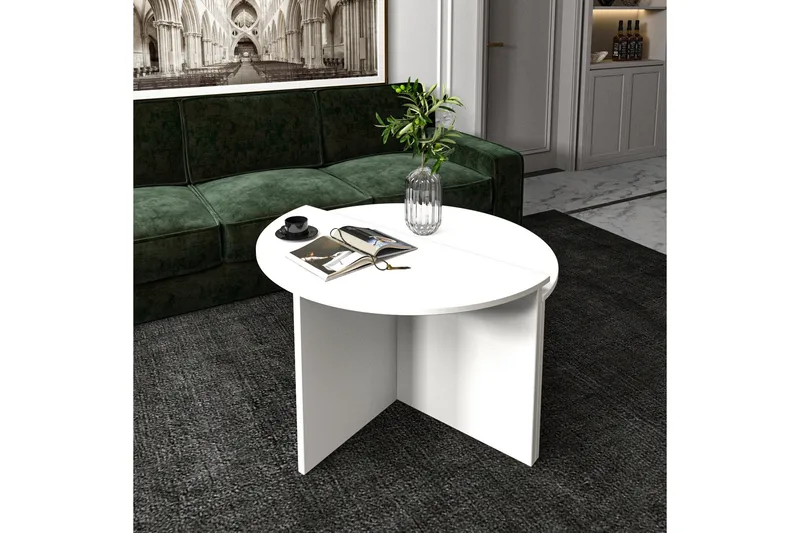 Dolcer Sohvapöytä 70 cm - Valkoinen - Huonekalut - Pöytä & ruokailuryhmä - Apupöytä & sivupöytä - Sarjapöytä