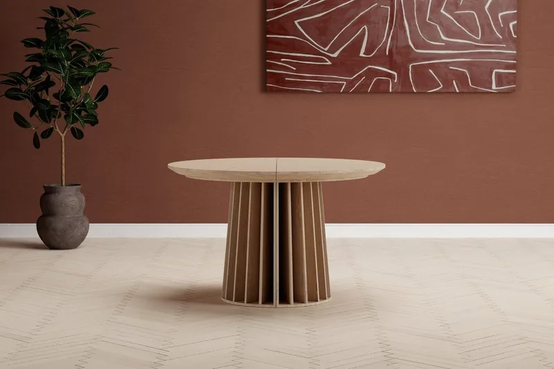 Dope pyöreä ruokapöytä 120 cm, Luonnonväri