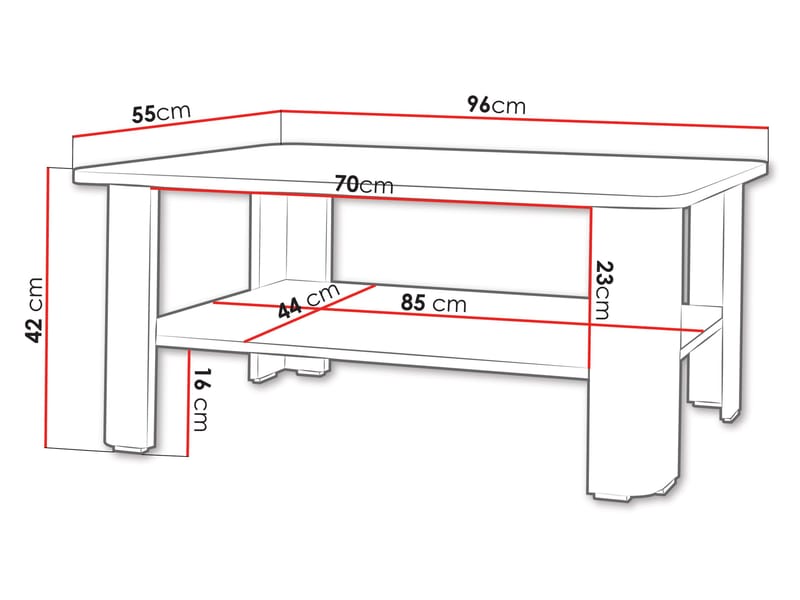 Durvan Sohvapöytä 96 cm - Huonekalut - Pöytä & ruokailuryhmä - Sohvapöytä
