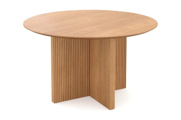 Edda Pyöreä Ruokapöytä 130 cm Viilu - Tammi - Huonekalut - Pöytä & ruokailuryhmä - Ruokapöydät & keittiön pöydät