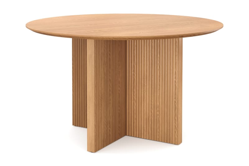 Edda Pyöreä Ruokapöytä 130 cm Viilu, Tammi