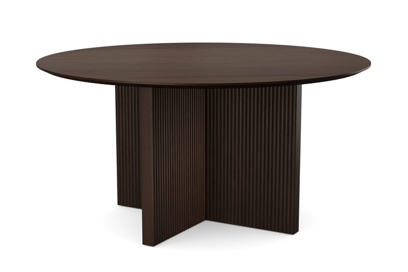 Edda Pyöreä Ruokapöytä 150 cm Viilu, Savustettu tammi
