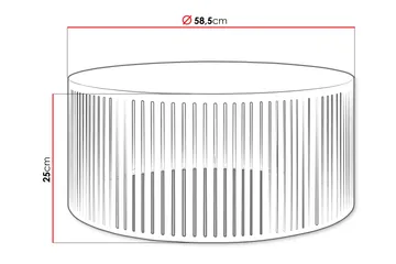 Elenio Soffbord 59 cm - Musta - Huonekalut - Pöytä & ruokailuryhmä - Sohvapöytä
