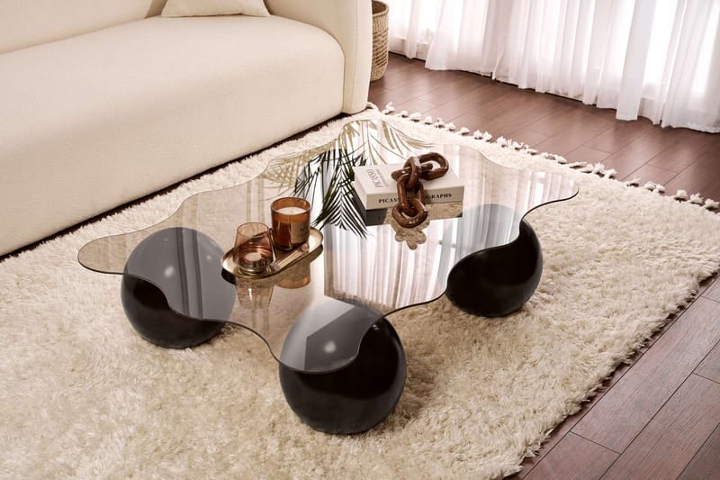 Elinville Sohvapöytä 120 cm - Musta ja pronssi - Huonekalut - Pöytä & ruokailuryhmä - Sohvapöytä