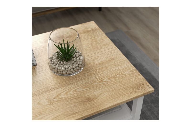 Elvano Sohvapöytä 100 cm - Luonnollinen/Valkoinen - Huonekalut - Pöytä & ruokailuryhmä - Sohvapöytä