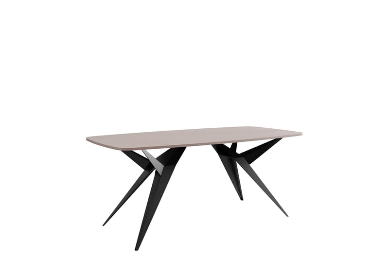 Elvora Ruokapöytä 160 cm, suorakulmainen - Beige/Musta - Huonekalut - Pöytä & ruokailuryhmä - Ruokapöydät & keittiön pöydät