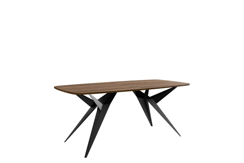 Elvora Ruokapöytä 160 cm, suorakulmainen - Ruskea/Musta - Huonekalut - Pöytä & ruokailuryhmä - Ruokapöydät & keittiön pöydät