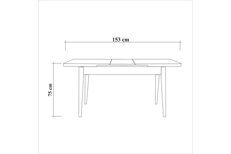 Ergene Ruokailuryhmä 120 cm Suorakulmainen - Luonnollinen/Harmaa - Huonekalut - Pöytä & ruokailuryhmä - Ruokailuryhmä