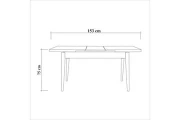 Ergene Ruokailuryhmä 120 cm Suorakulmainen - Luonnollinen/Harmaa - Huonekalut - Pöytä & ruokailuryhmä - Ruokailuryhmä