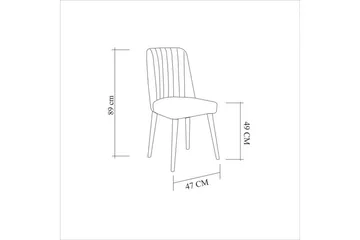 Ergene Ruokailuryhmä 120 cm Suorakulmainen - Luonnollinen/Harmaa - Huonekalut - Pöytä & ruokailuryhmä - Ruokailuryhmä