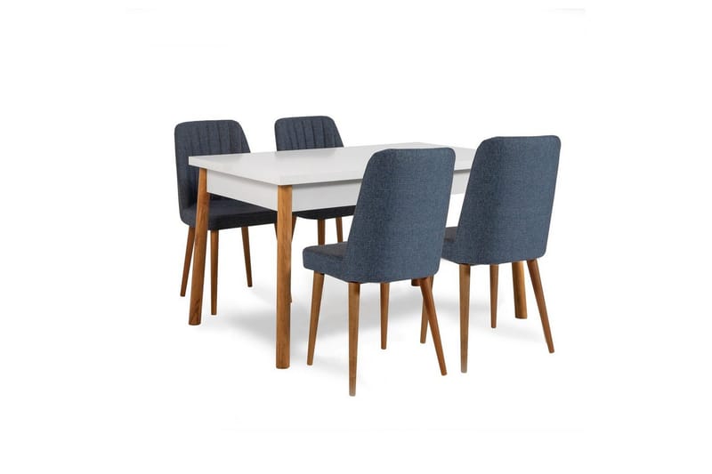 Ergene Ruokailuryhmä 120 cm Suorakulmainen - Luonnollinen/Laivastonsininen - Huonekalut - Pöytä & ruokailuryhmä - Ruokailuryhmä