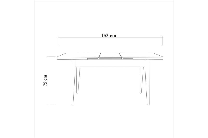 Ergene Ruokailuryhmä 120 cm Suorakulmainen - Luonnollinen/Sininen - Huonekalut - Pöytä & ruokailuryhmä - Ruokailuryhmä