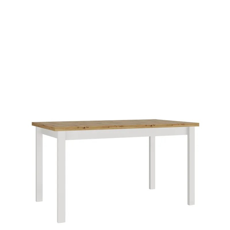 Ericka Ruokapöytä 140 cm suorakulmainen, Valkoinen/Ruskea