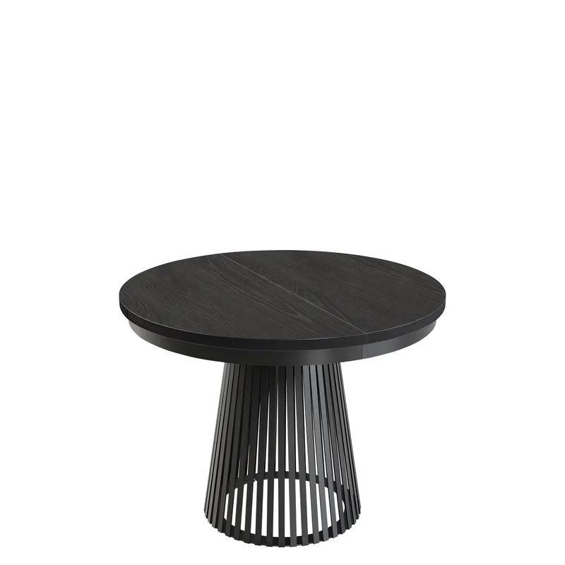 Erylan Pyöreä jatkettava ruokapöytä 100-180 cm - musta - Huonekalut - Pöytä & ruokailuryhmä - Ruokapöydät & keittiön pöydät