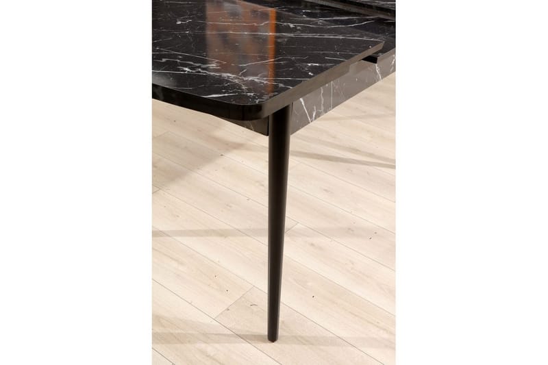 Eryon Ruokapöytä 132 cm Suorakulmainen - Musta/Valkoinen - Huonekalut - Pöytä & ruokailuryhmä - Ruokapöydät & keittiön pöydät