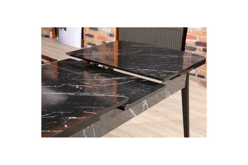 Eryon Ruokapöytä 132 cm Suorakulmainen - Musta/Valkoinen - Huonekalut - Pöytä & ruokailuryhmä - Ruokapöydät & keittiön pöydät