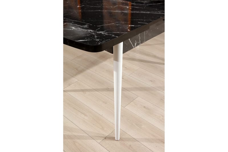 Eryon Ruokapöytä 132 cm Suorakulmainen - Musta/Valkoinen - Huonekalut - Pöytä & ruokailuryhmä - Ruokapöydät & keittiön pöydät