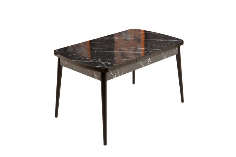 Eryon Ruokapöytä 132 cm Suorakulmainen, Musta/Valkoinen