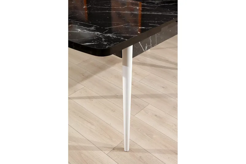 Eryon Ruokapöytä 132 cm Suorakulmainen - Musta/Valkoinen - Huonekalut - Pöytä & ruokailuryhmä - Ruokapöydät & keittiön pöydät