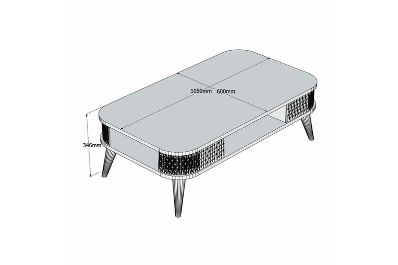 Eylul Sohvapöytä 105 cm - Beige - Huonekalut - Pöytä & ruokailuryhmä - Sohvapöytä