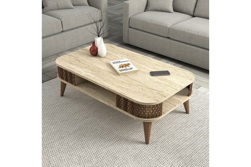 Eylul Sohvapöytä 105 cm - Beige - Huonekalut - Pöytä & ruokailuryhmä - Sohvapöytä