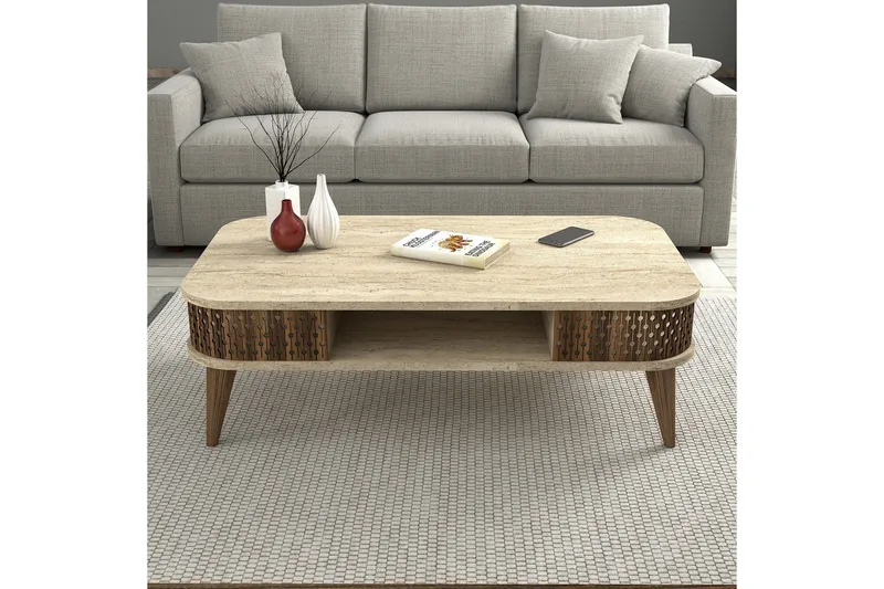 Eylul Sohvapöytä 105 cm - Beige - Huonekalut - Pöytä & ruokailuryhmä - Sohvapöytä