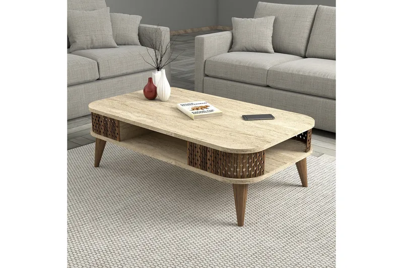 Eylul Sohvapöytä 105 cm - Beige - Huonekalut - Pöytä & ruokailuryhmä - Sohvapöytä