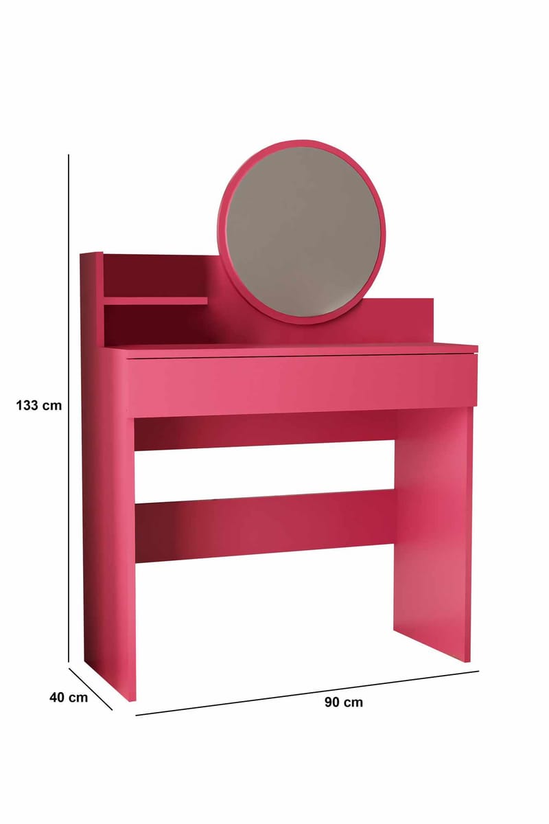 Fabrony kampauspöytä peilillä 90 cm - Huonekalut - Pöytä & ruokailuryhmä - Meikki- & kampauspöydät