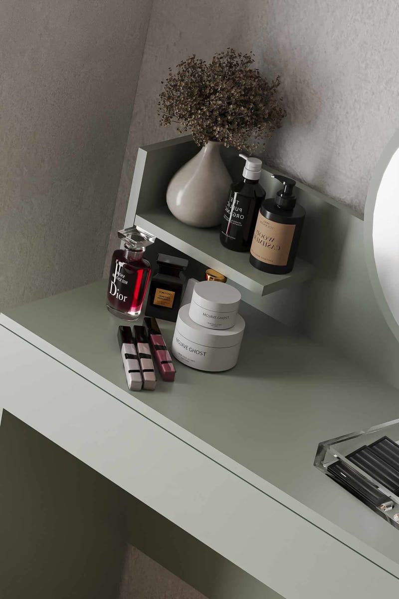 Fabrony kampauspöytä peilillä 90 cm - Huonekalut - Pöytä & ruokailuryhmä - Meikki- & kampauspöydät