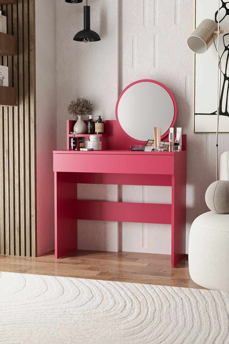 Fabrony kampauspöytä peilillä 90 cm - Huonekalut - Pöytä & ruokailuryhmä - Meikki- & kampauspöydät