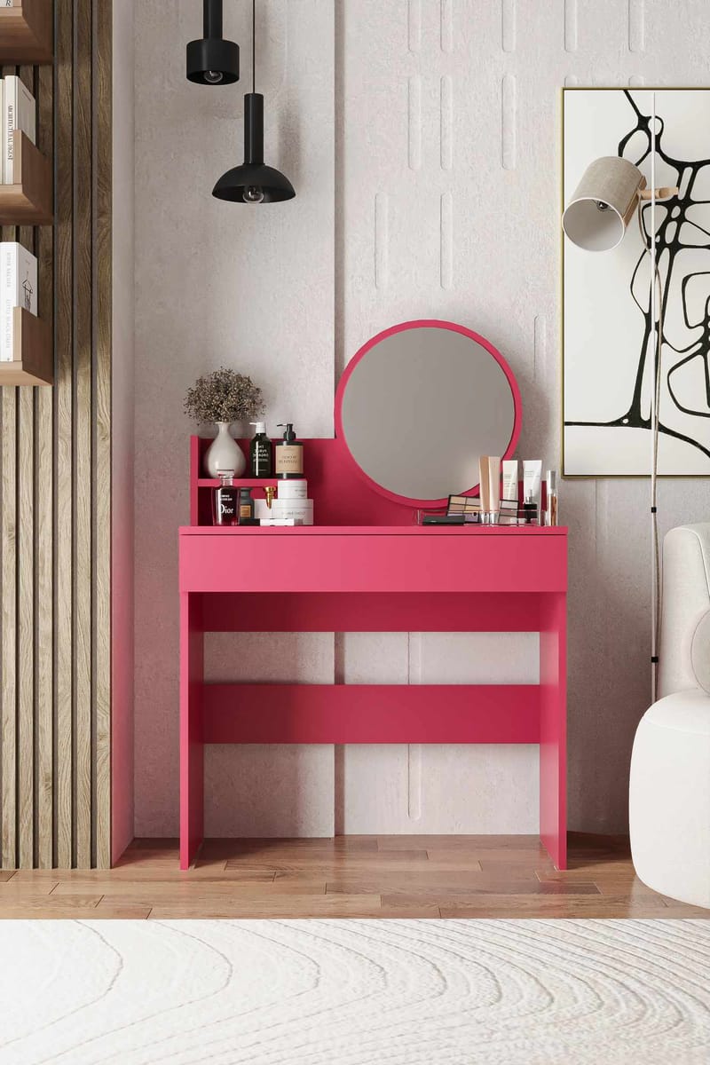 Fabrony kampauspöytä peilillä 90 cm - Huonekalut - Pöytä & ruokailuryhmä - Meikki- & kampauspöydät