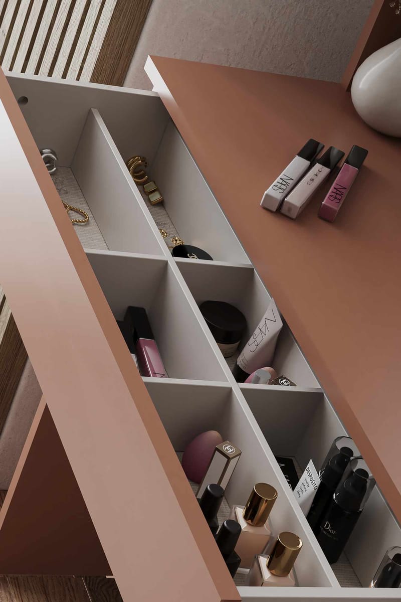 Fabrony kampauspöytä peilillä 90 cm - Huonekalut - Pöytä & ruokailuryhmä - Meikki- & kampauspöydät