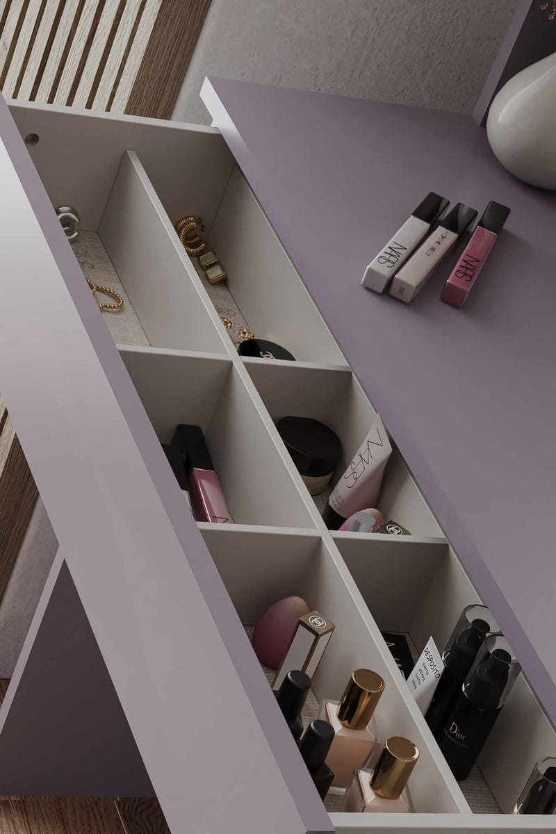 Fabrony kampauspöytä peilillä 90 cm - Huonekalut - Pöytä & ruokailuryhmä - Meikki- & kampauspöydät