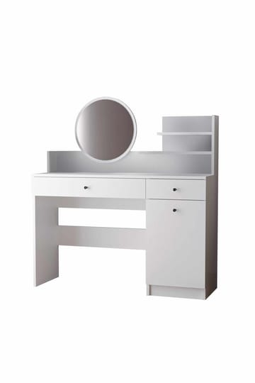 Fabrony kampauspöytä peilillä 124 cm - Huonekalut - Pöytä & ruokailuryhmä - Meikki- & kampauspöydät - Meikkipöytä peilillä