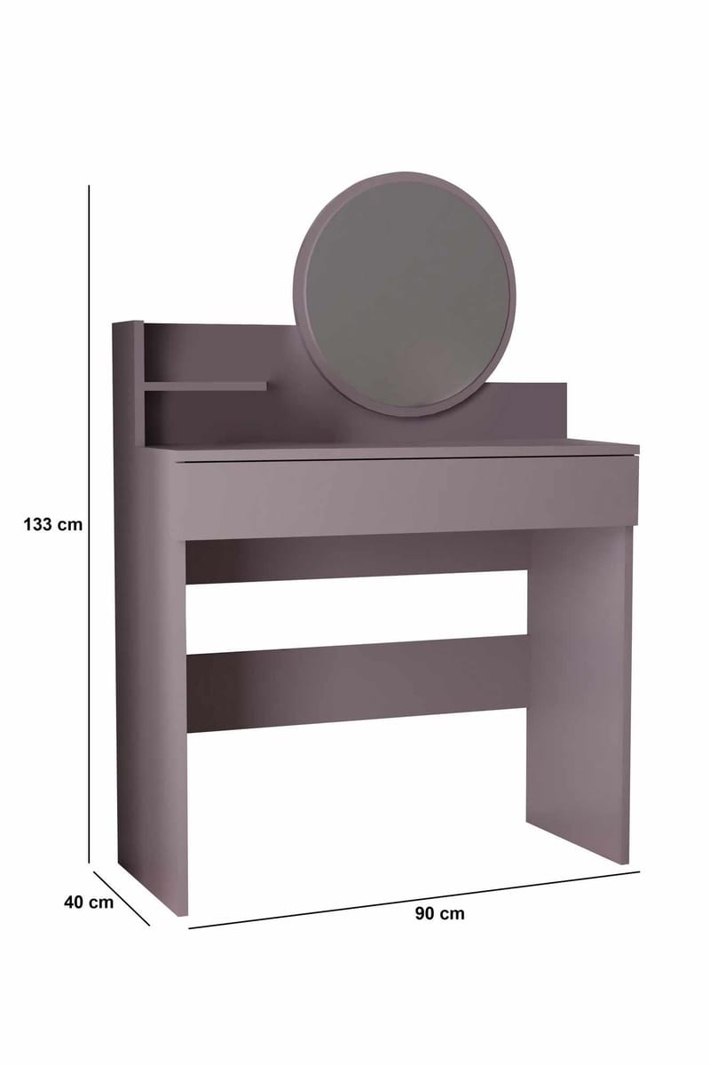 Fabrony kampauspöytä peilillä 90 cm - Huonekalut - Pöytä & ruokailuryhmä - Meikki- & kampauspöydät