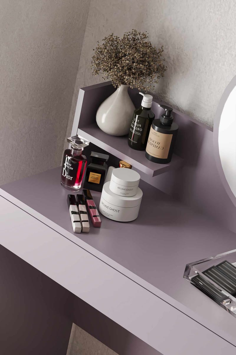 Fabrony kampauspöytä peilillä 90 cm - Huonekalut - Pöytä & ruokailuryhmä - Meikki- & kampauspöydät