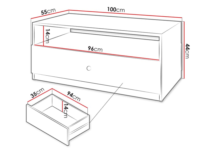 Fayric Sohvapöytä 100 cm - Beige - Huonekalut - Pöytä & ruokailuryhmä - Sohvapöytä