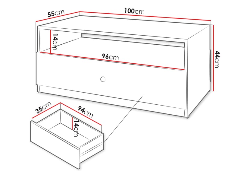 Fayric Sohvapöytä 100 cm - Beige - Huonekalut - Pöytä & ruokailuryhmä - Sohvapöytä