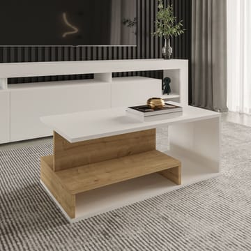 Fenlo sohvapöytä 90x35x44,8 cm - Valkoinen, Sapphire-tammi - Huonekalut - Pöytä & ruokailuryhmä - Sohvapöytä
