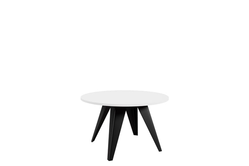 Festus sohvapöytä 75 cm, Musta/Valkoinen