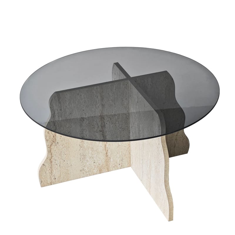 Fikret sohvapöytä 75 cm pyöreä lasi, undefined