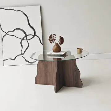 Fikret sohvapöytä 75 cm pyöreä lasi - Huonekalut - Pöytä & ruokailuryhmä - Sohvapöytä