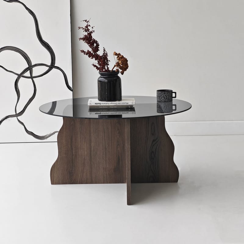 Fikret sohvapöytä 75 cm pyöreä lasi - Huonekalut - Pöytä & ruokailuryhmä - Sohvapöytä