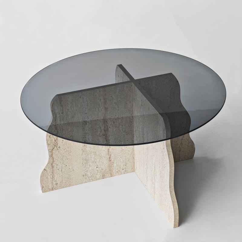 Fikret sohvapöytä 75 cm pyöreä lasi - Huonekalut - Pöytä & ruokailuryhmä - Sohvapöytä