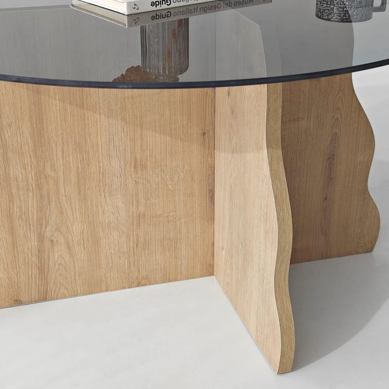 Fikret sohvapöytä 75 cm pyöreä lasi - Huonekalut - Pöytä & ruokailuryhmä - Sohvapöytä