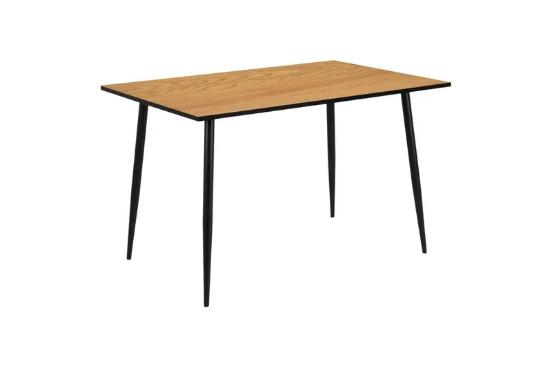 Finola Ruokailuryhmä 120 Cm + 4 Amrita Ruokailutuolia - Beige/Ruskea/Musta - Huonekalut - Pöytä & ruokailuryhmä - Ruokailuryhmä