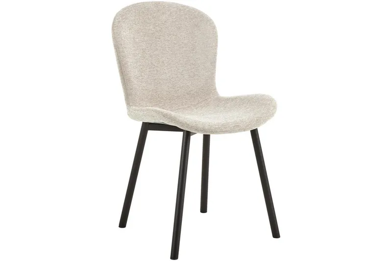 Finola Ruokailuryhmä 120 Cm + 4 Amrita Ruokailutuolia - Beige/Ruskea/Musta - Huonekalut - Pöytä & ruokailuryhmä - Ruokailuryhmä
