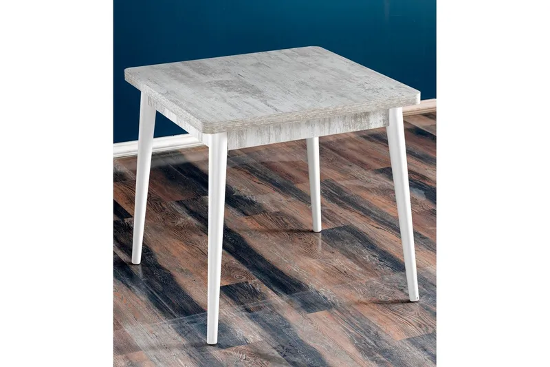 Florai Ruokapöytä 80 cm Kvadratisk, Antiikki/Valkoinen